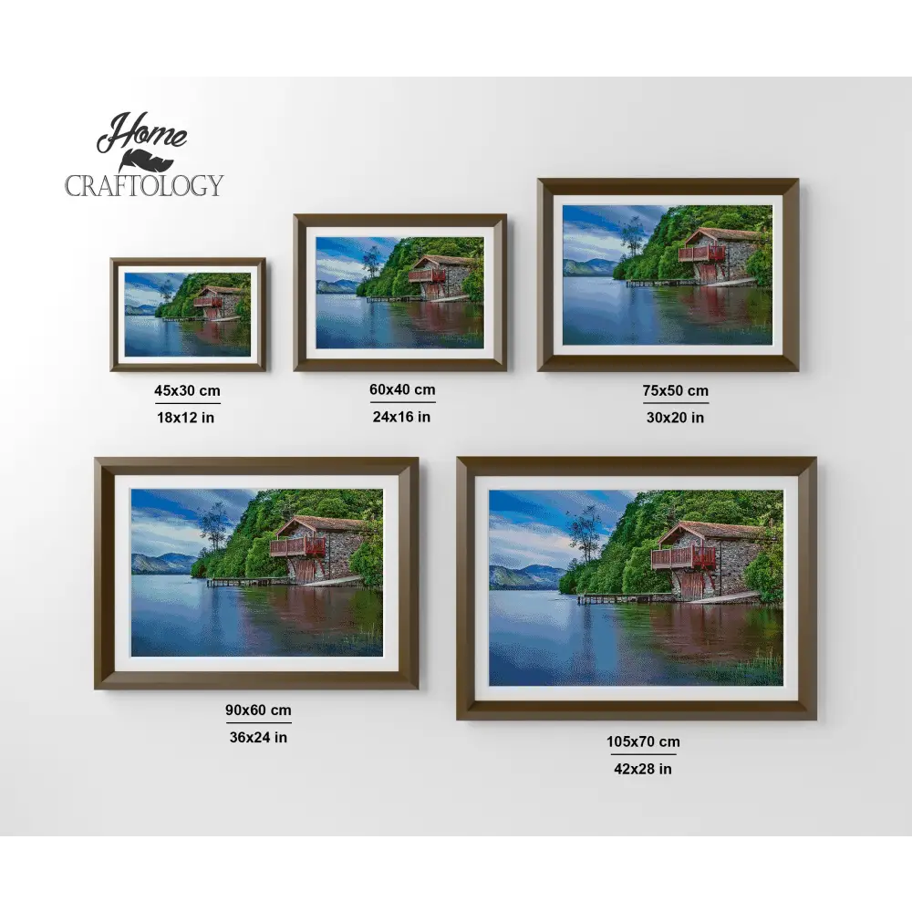 Cabin by the Lake - Premium Diamond Painting Kit - Diamond Painting Kit