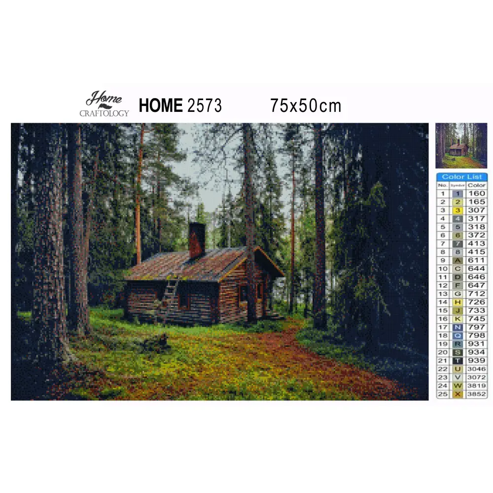 Cabin by the Woods - Premium Diamond Painting Kit - Diamond Painting Kit