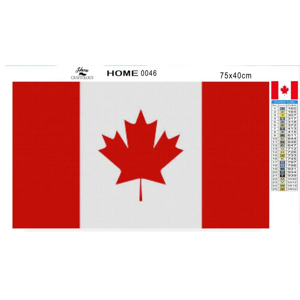 Canada Flag - Diamond Painting Kit - Home Craftology
