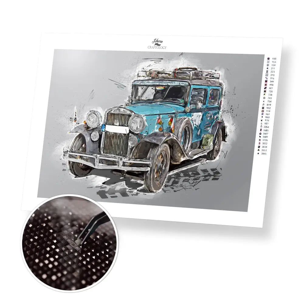 Car for Travelling - Premium Diamond Painting Kit - 45x30cm / 18x12’’ / Square (Most Popular) - Diamond Painting Kit