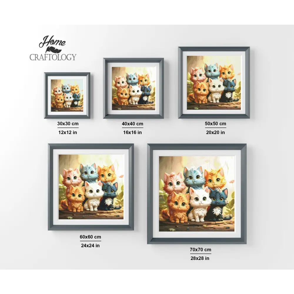Cartoon Cats - Exclusive Premium Diamond Painting Kit - Diamond Painting Kit