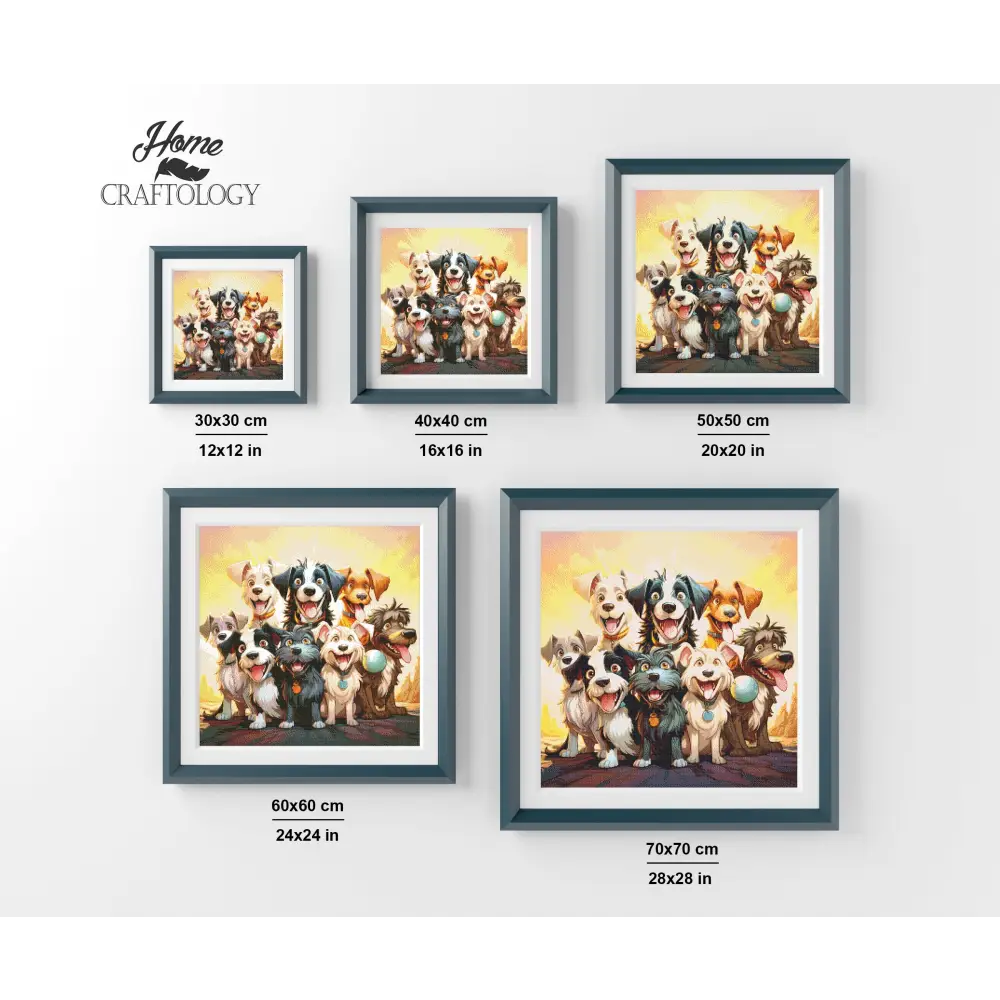 Cartoon Dogs - Exclusive Premium Diamond Painting Kit - Diamond Painting Kit