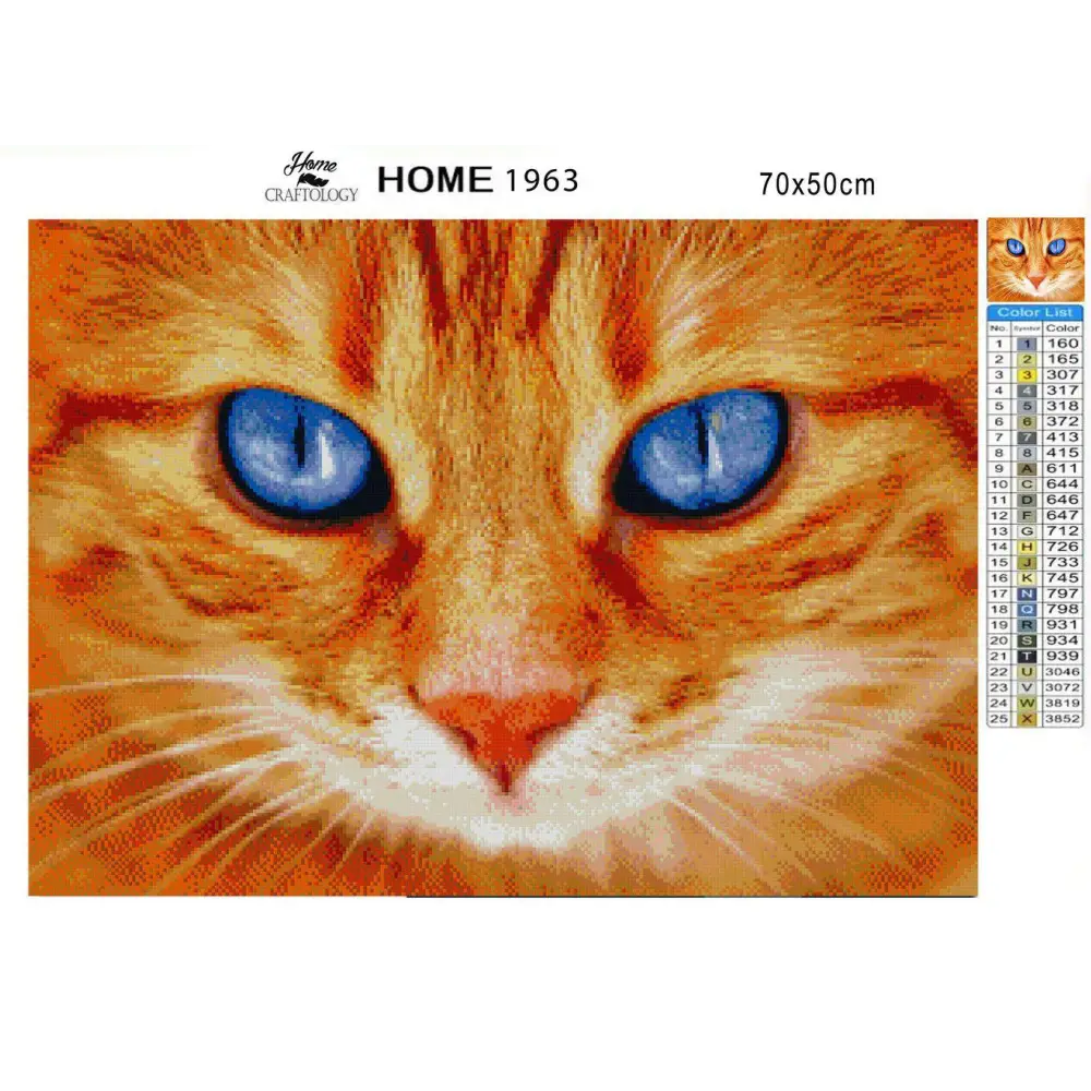 Cat with Bright Blue Eyes - Premium Diamond Painting Kit - Diamond Painting Kit