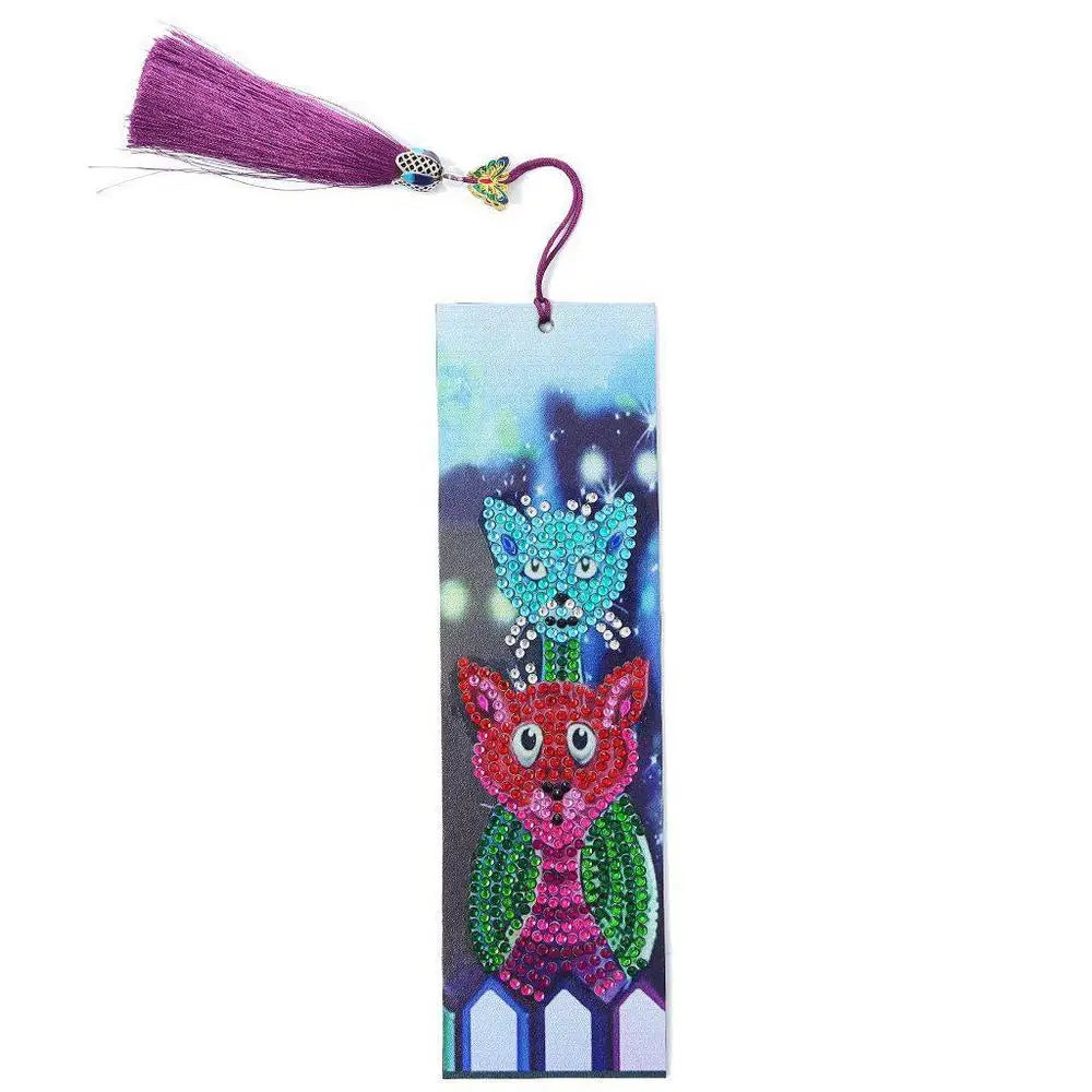 Cats - Diamond Painting Bookmark - Bookmark