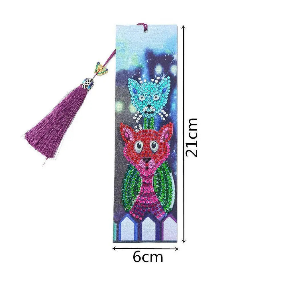 Cats - Diamond Painting Bookmark - Bookmark
