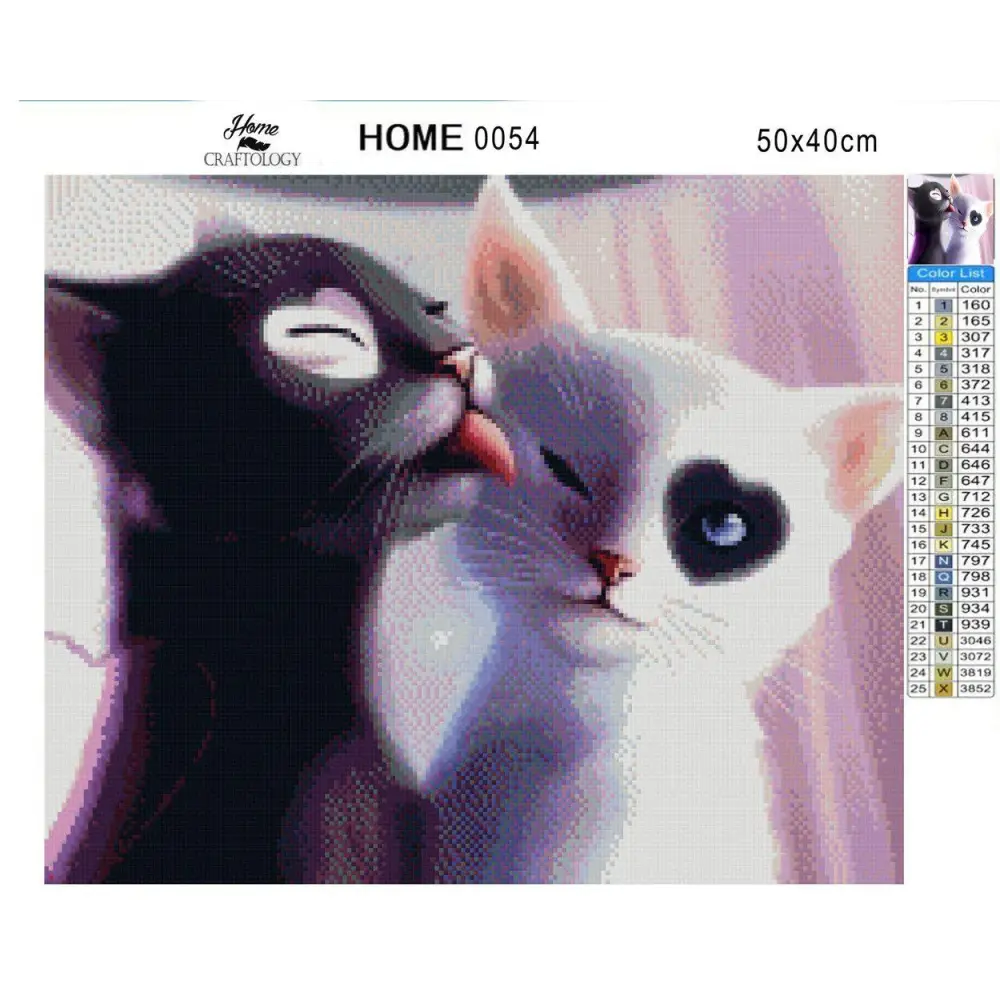 Cats in Love - Diamond Painting Kit - Home Craftology