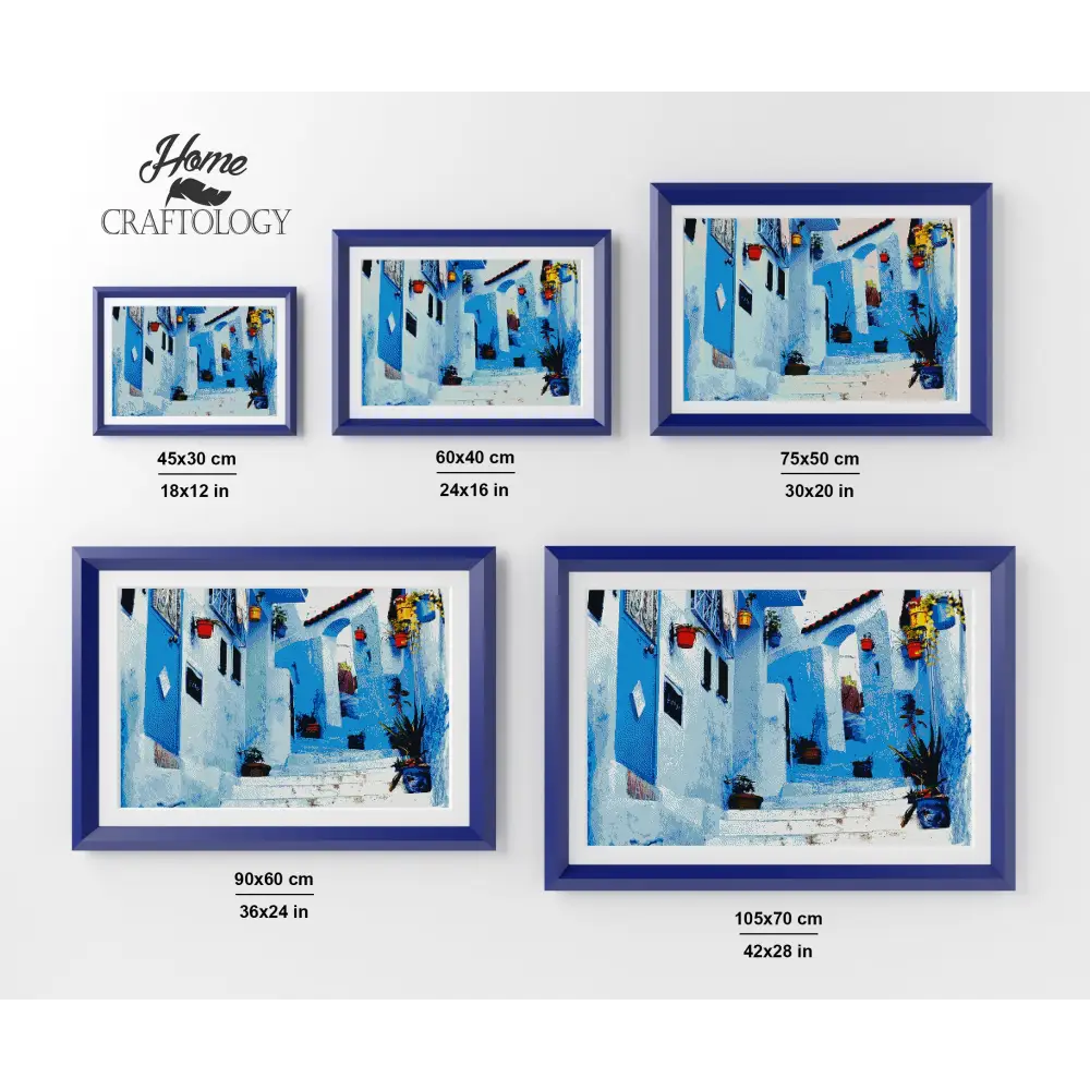 Chefchaouen - Premium Diamond Painting Kit - Diamond Painting Kit