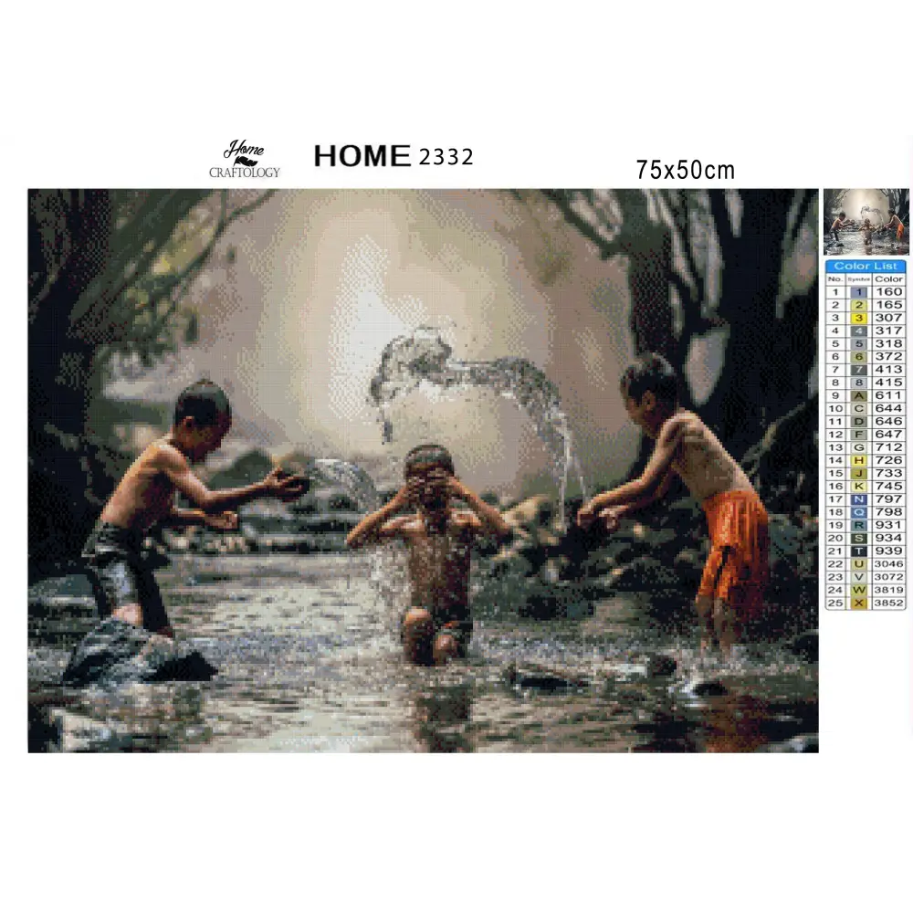 Children Having Fun - Premium Diamond Painting Kit - Diamond Painting Kit