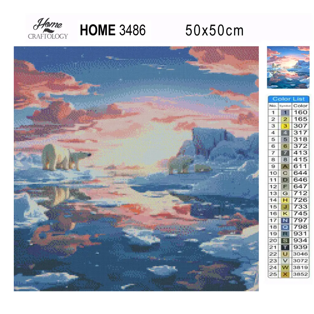 Chilling Polar Bears - Exclusive Premium Diamond Painting Kit - Diamond Painting Kit