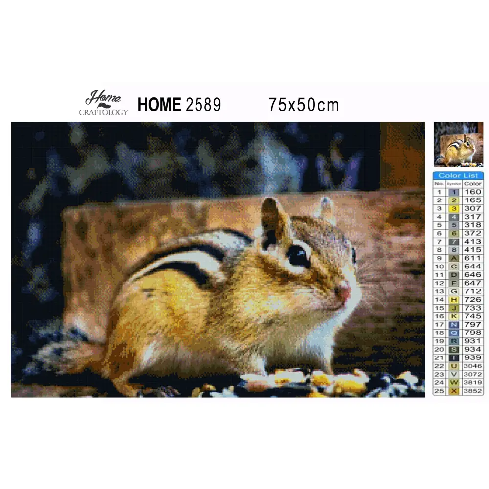 Chipmunk - Premium Diamond Painting Kit - Diamond Painting Kit