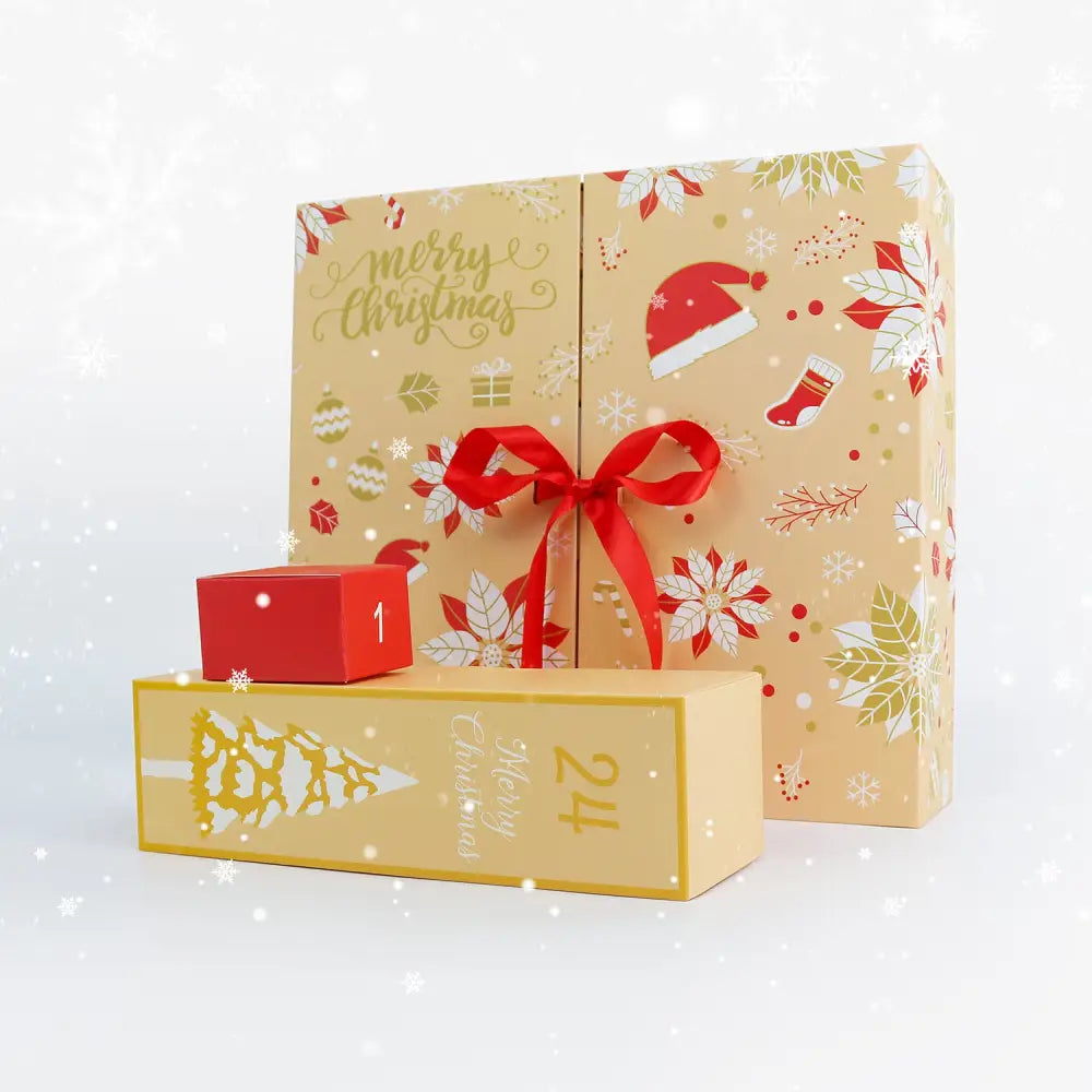 Christmas Advent Calendar Box - Yellow - Advent Box