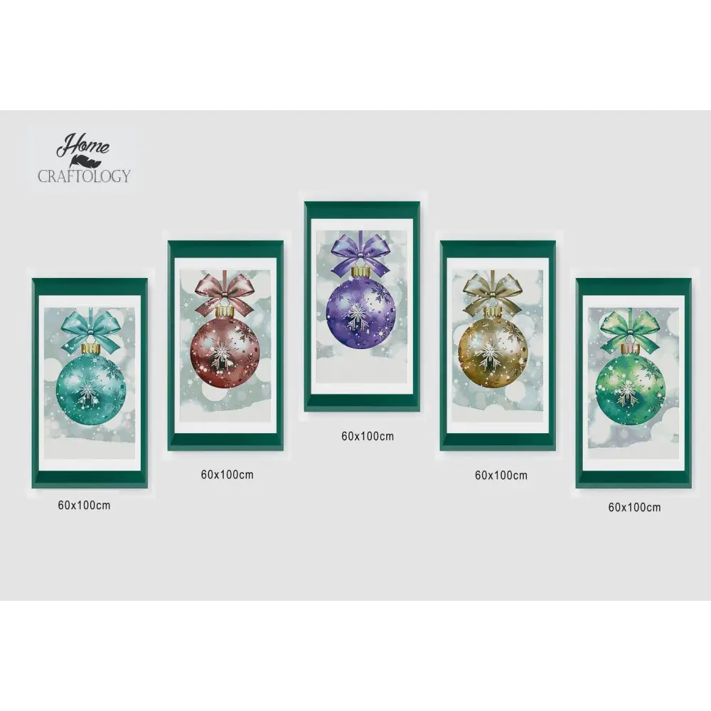 Christmas Balls Panel - Diamond Painting Panels - Large / Square - Diamond Painting Cross Stitch