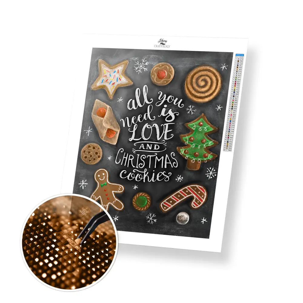 Christmas Cookies - Premium Diamond Painting Kit - 30x40cm / 12x16’’ / Square (Most Popular) - Diamond Painting Kit