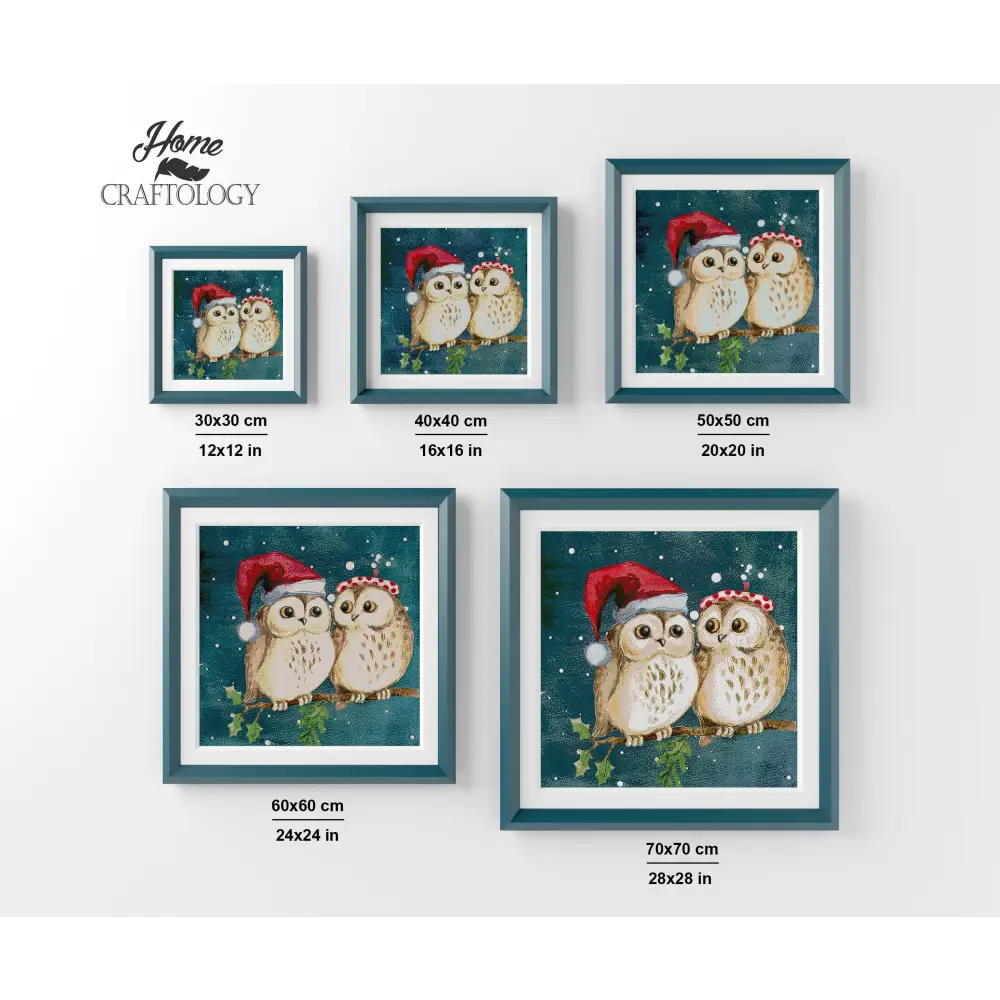 Christmas Owls - Premium Diamond Painting Kit - Diamond Painting Kit