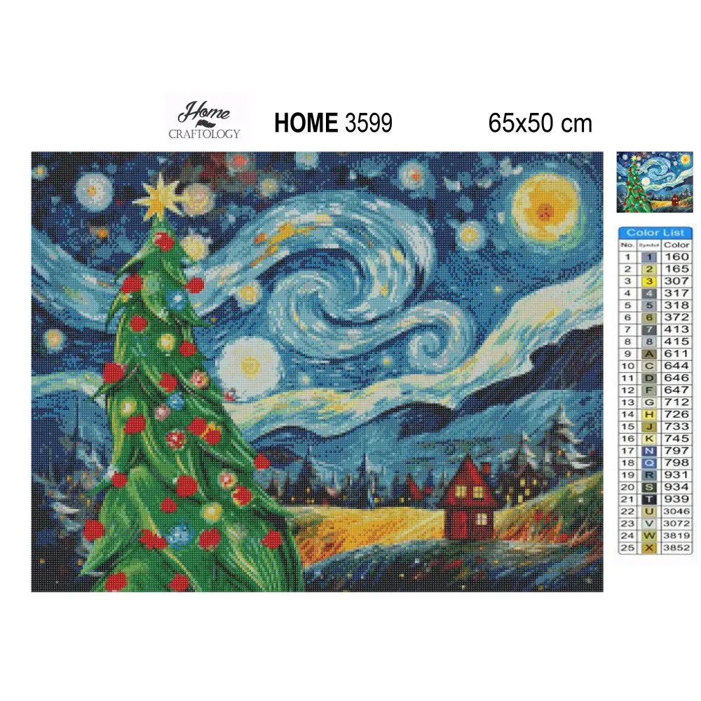 Christmas Starry Night - Exclusive Premium Diamond Painting Kit - Diamond Painting Kit