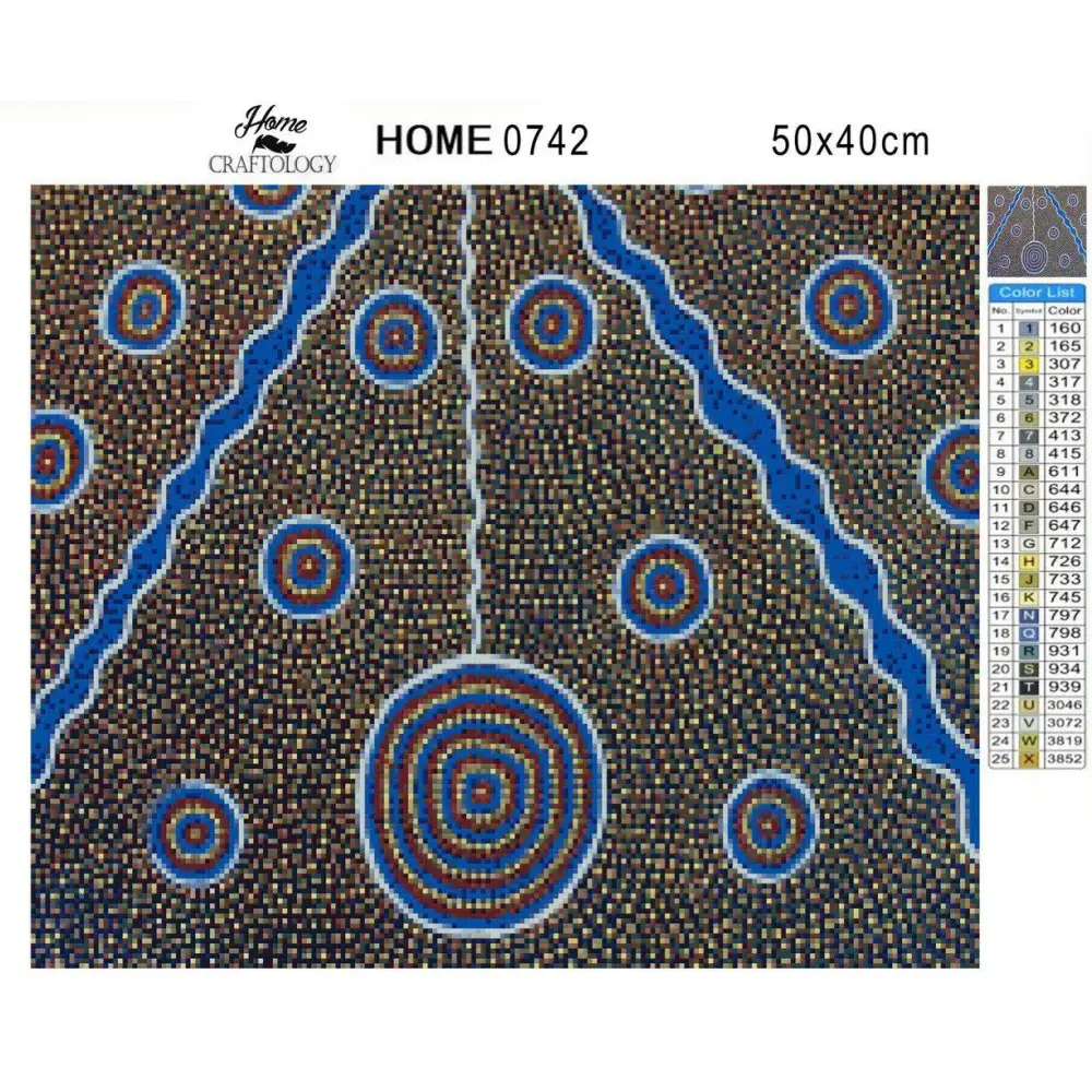 Circles and Waves - Diamond Painting Kit - Home Craftology
