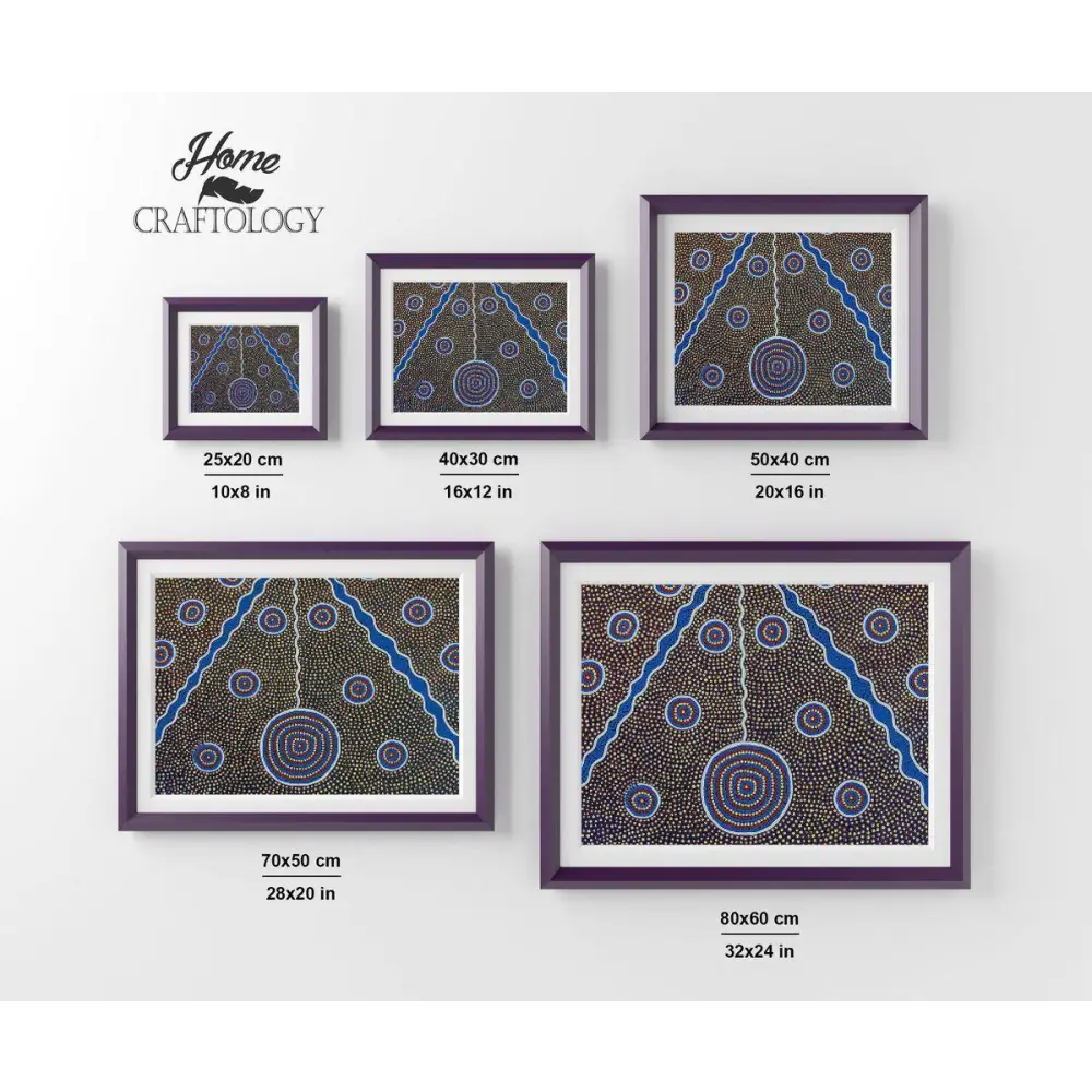 Circles and Waves - Premium Diamond Painting Kit - Diamond Painting Kit