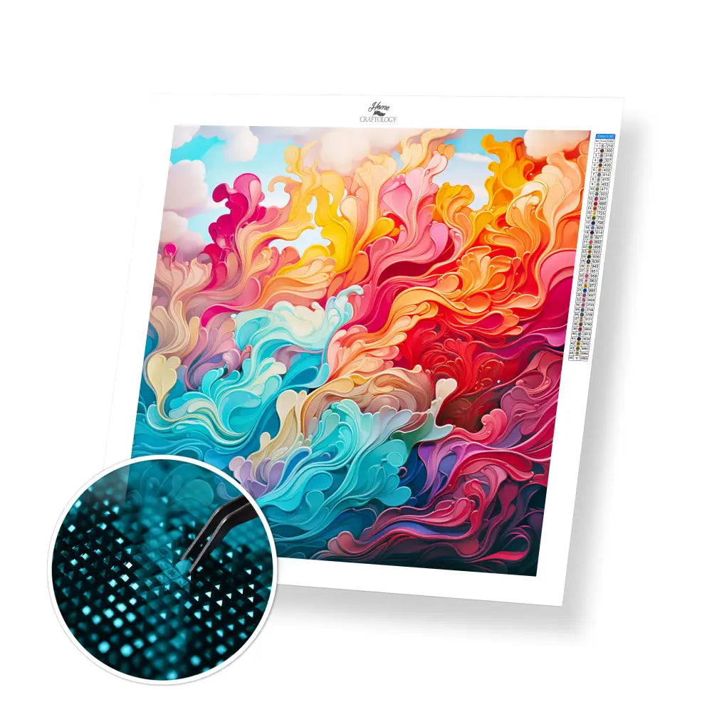 Clouds Abstract - Exclusive Premium Diamond Painting Kit - 30x30cm / 12x12’’ / Square (Most Popular) - Diamond Painting