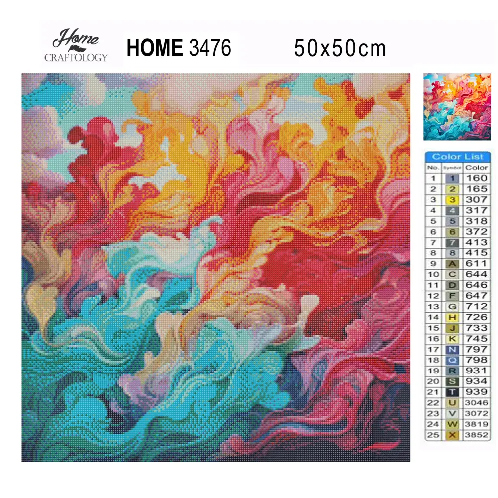 Clouds Abstract - Exclusive Premium Diamond Painting Kit - Diamond Painting Kit