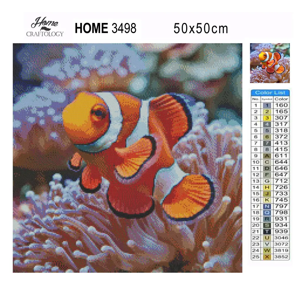 Clown Fish - Exclusive Premium Diamond Painting Kit - Diamond Painting Kit
