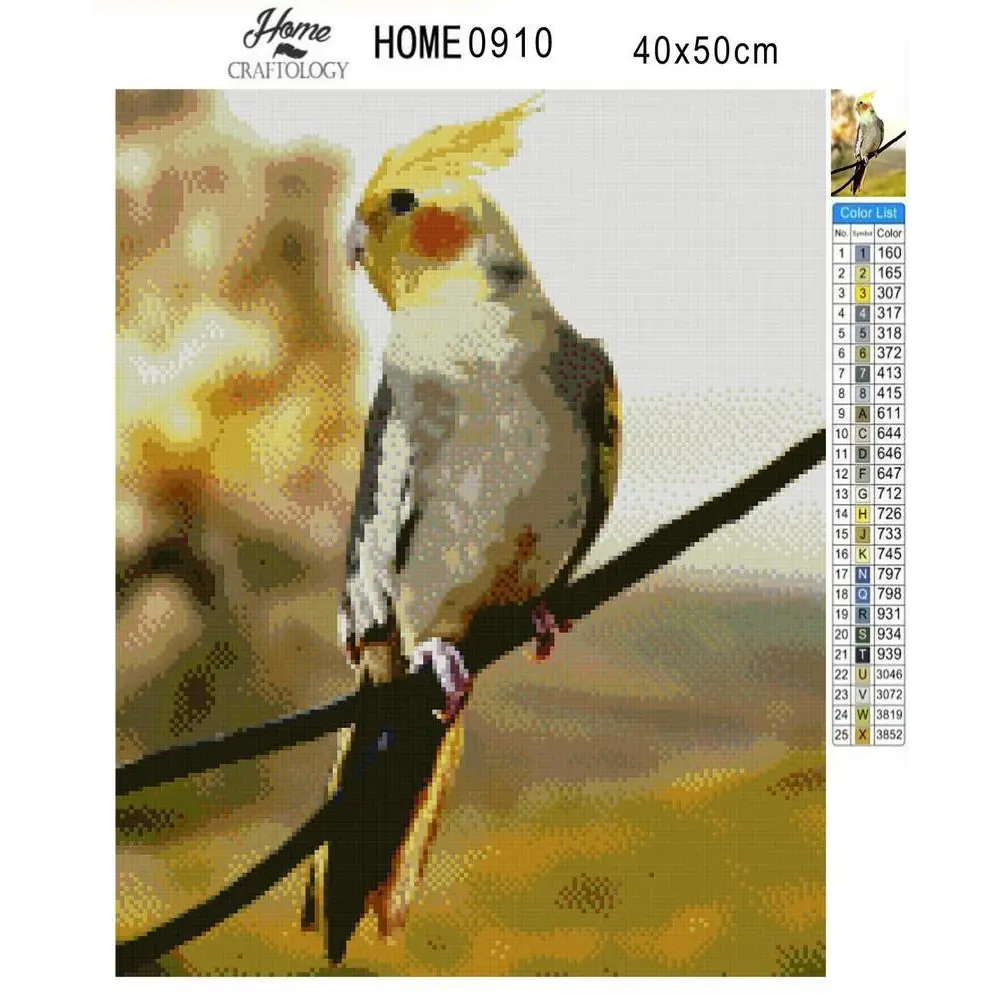 Cockatiel - Diamond Painting Kit - Home Craftology