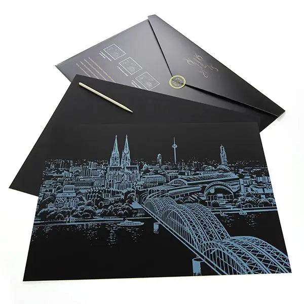 Cologne Germany - Scratch Painting Kit - Scratch Painting