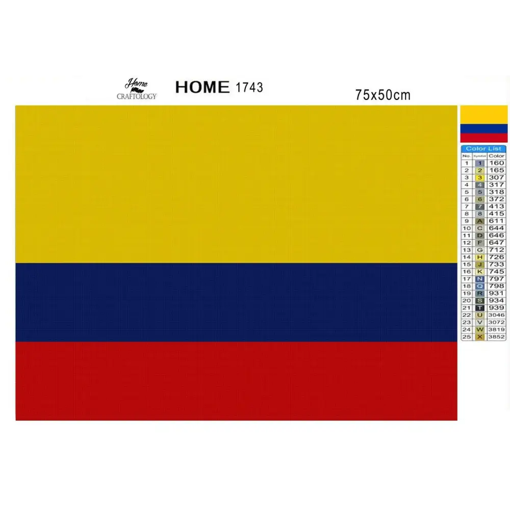Colombia Flag - Premium Diamond Painting Kit - Diamond Painting Kit