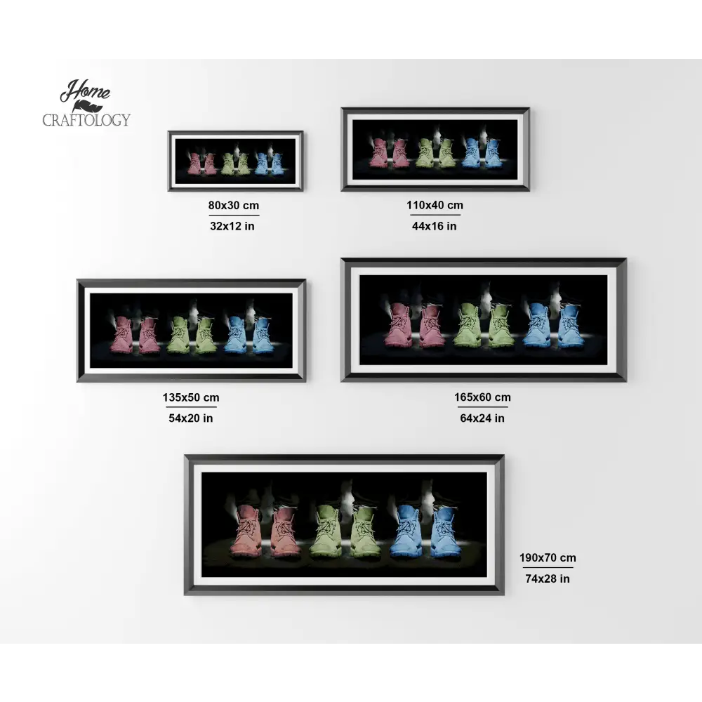 Colored Boots - Premium Diamond Painting Kit - Diamond Painting Kit