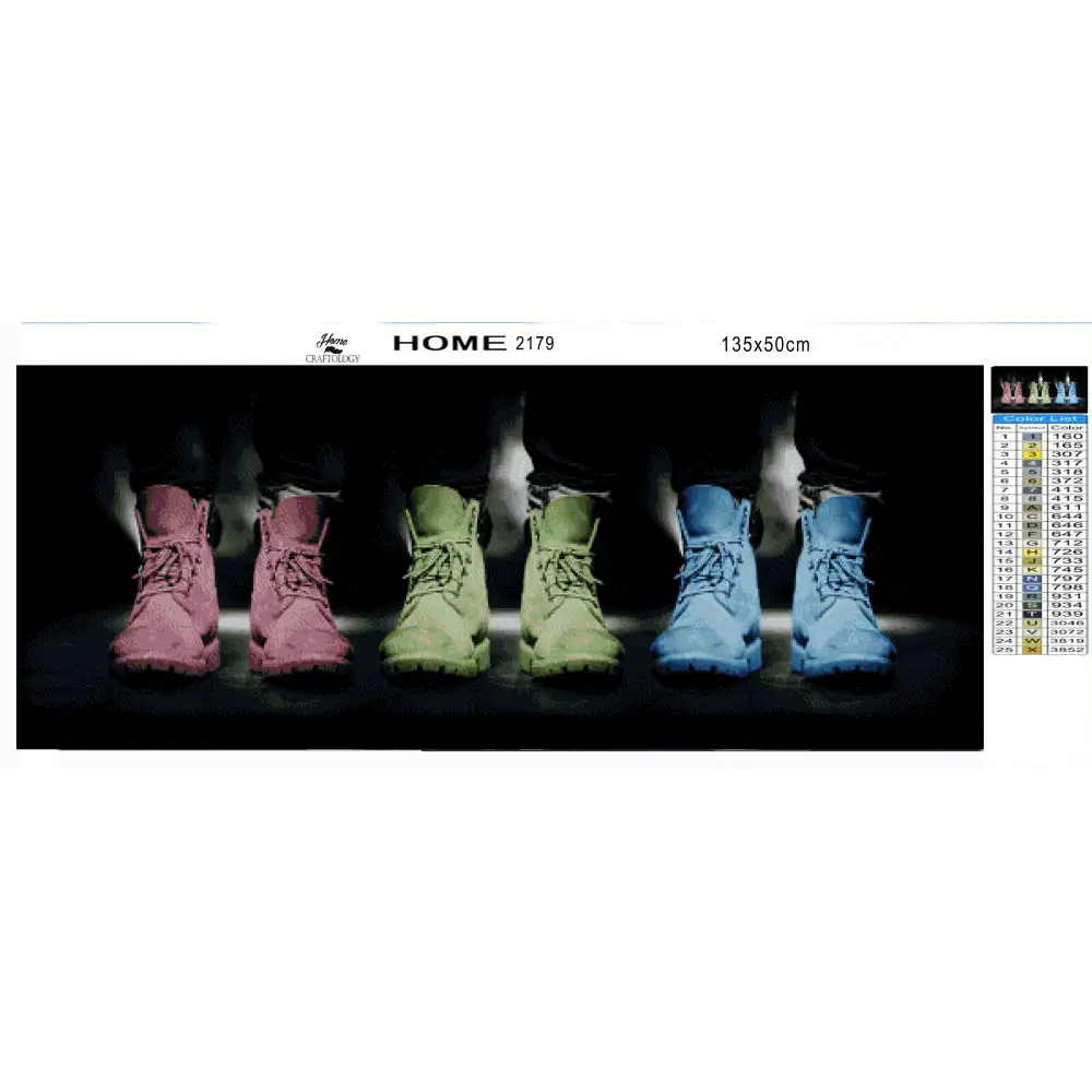 Colored Boots - Premium Diamond Painting Kit - Diamond Painting Kit