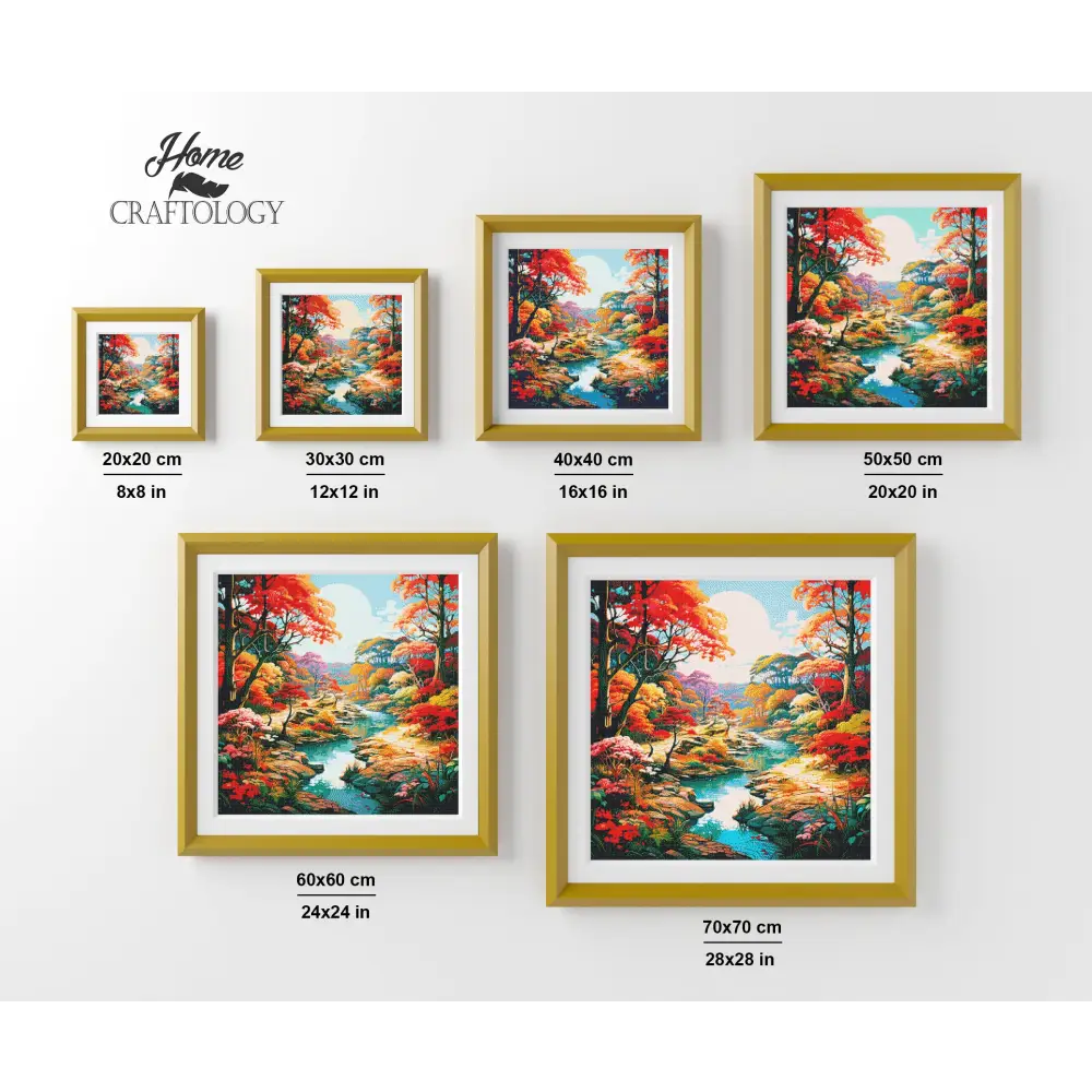 Colorful Autumn Forest - Exclusive Premium Diamond Painting Kit - Diamond Painting Kit
