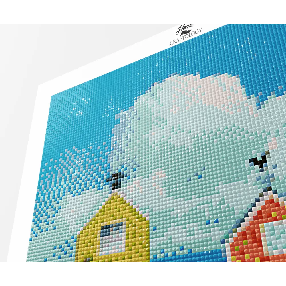 Colorful Beach Huts - Premium Diamond Painting Kit - Diamond Painting Kit