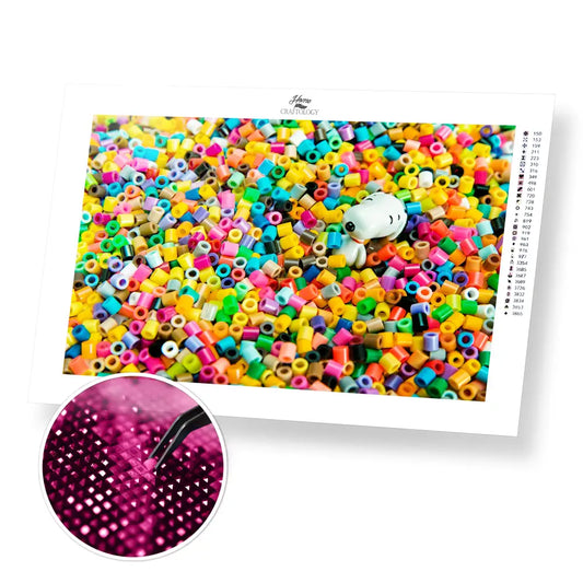 Colorful Beads - Premium Diamond Painting Kit - 45x30cm / 18x12’’ / Square (Most Popular) - Diamond Painting Kit