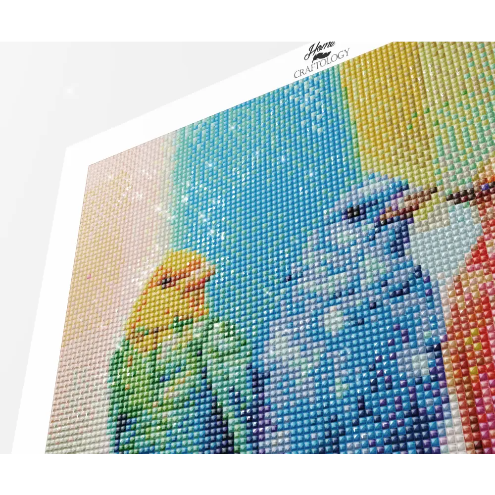 Colorful Birds and Background - Exclusive Premium Diamond Painting Kit - Diamond Painting Kit