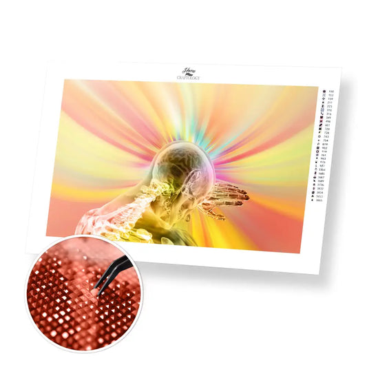 Colorful Brain - Premium Diamond Painting Kit - 45x30cm / 18x12’’ / Square (Most Popular) - Diamond Painting Kit