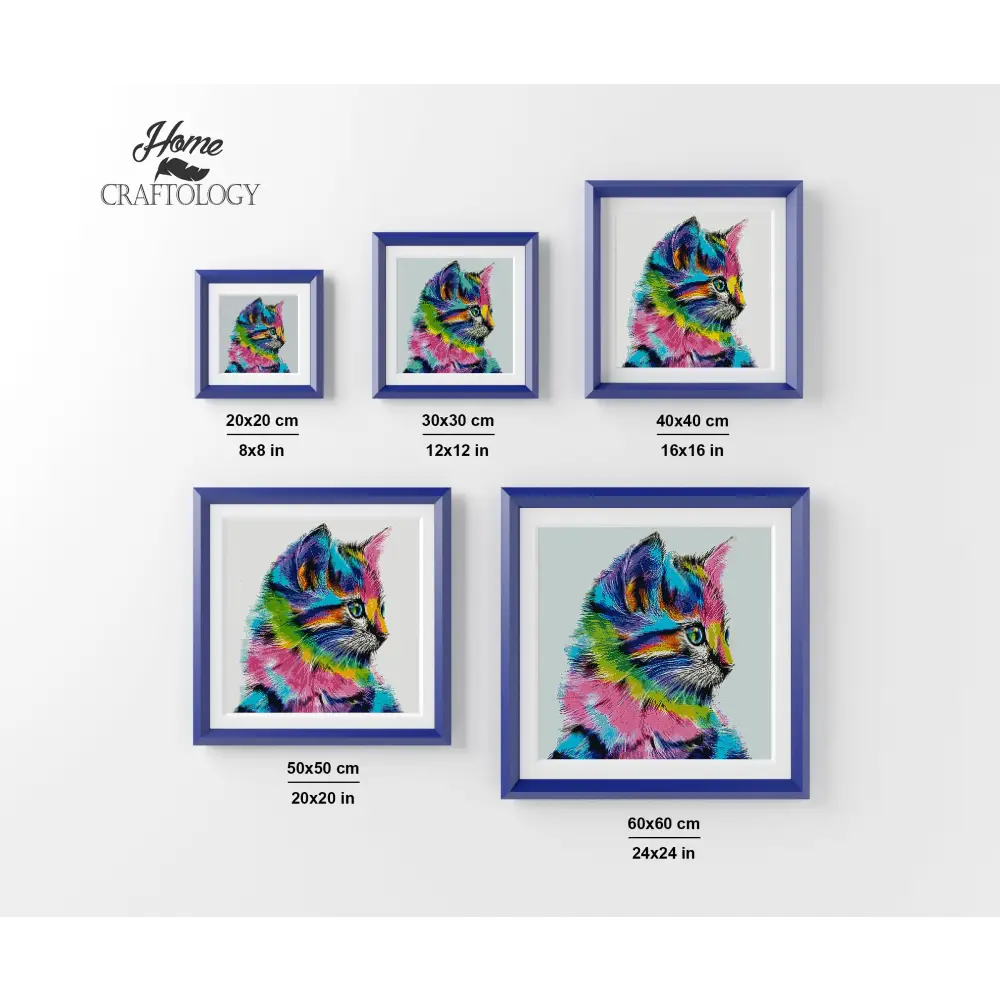 Colorful Cat - Premium Diamond Painting Kit - Diamond Painting Kit