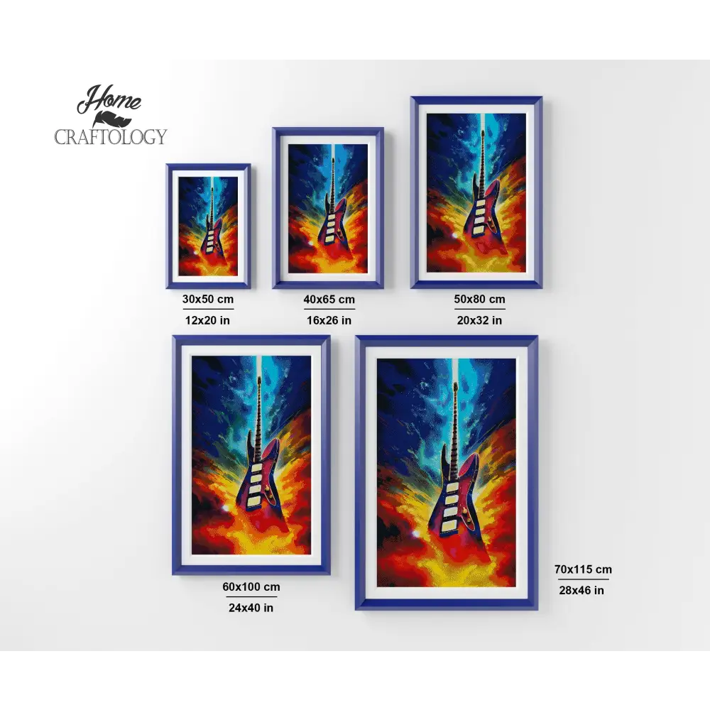 Colorful Electric Guitar - Premium Diamond Painting Kit - Diamond Painting Kit
