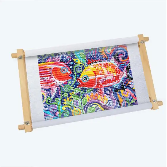 Colorful Fish Kit - Cross Stitch - With Frame - Cross Stitch Kit