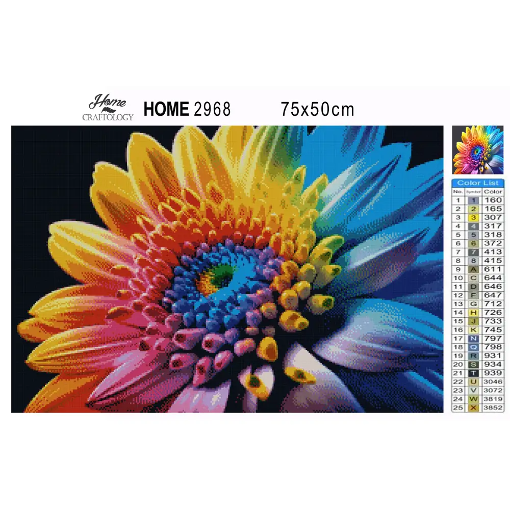 Colorful Flower Close-up - Premium Diamond Painting Kit - Diamond Painting Kit