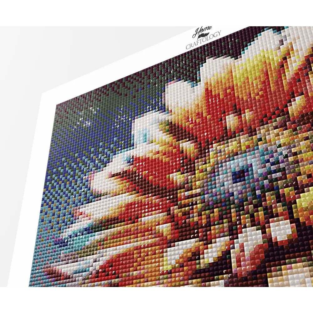 Colorful Flower with Droplets - Premium Diamond Painting Kit - Diamond Painting Kit