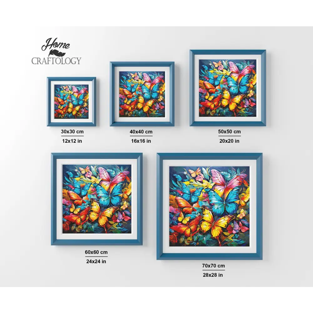 Colorful Leaves and Butterflies - Exclusive Premium Diamond Painting Kit - Diamond Painting Kit