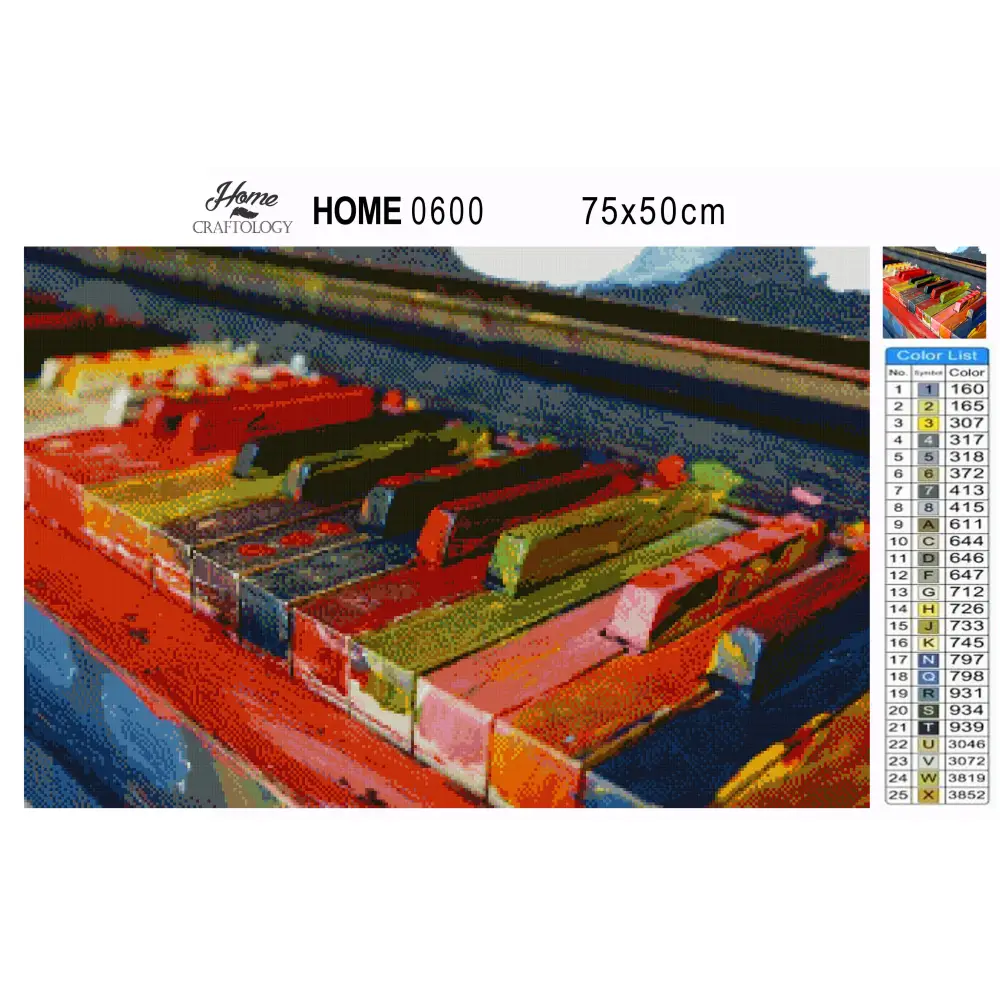 Colorful Piano - Premium Diamond Painting Kit - Diamond Painting Kit