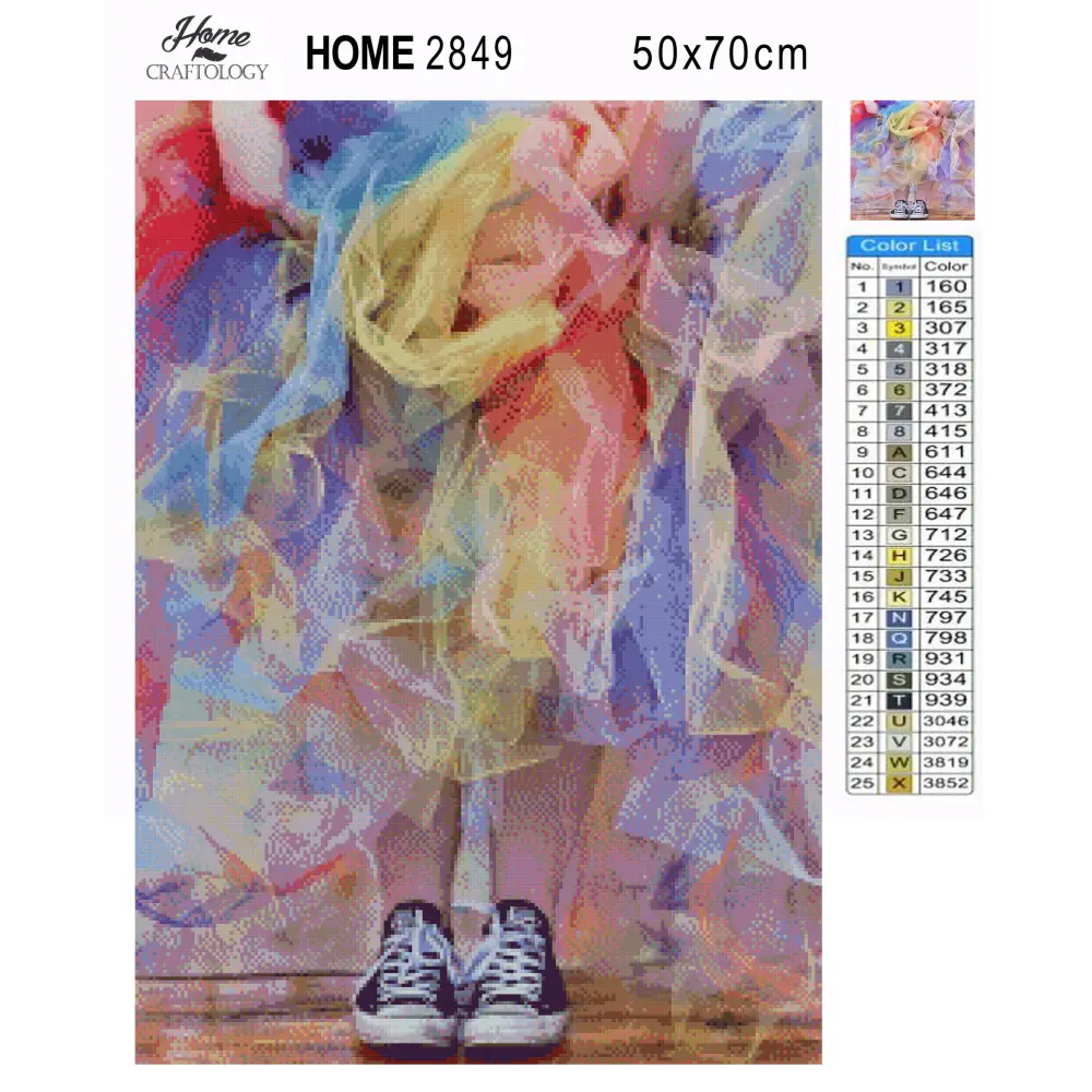Colorful Skirt - Premium Diamond Painting Kit - Diamond Painting Kit