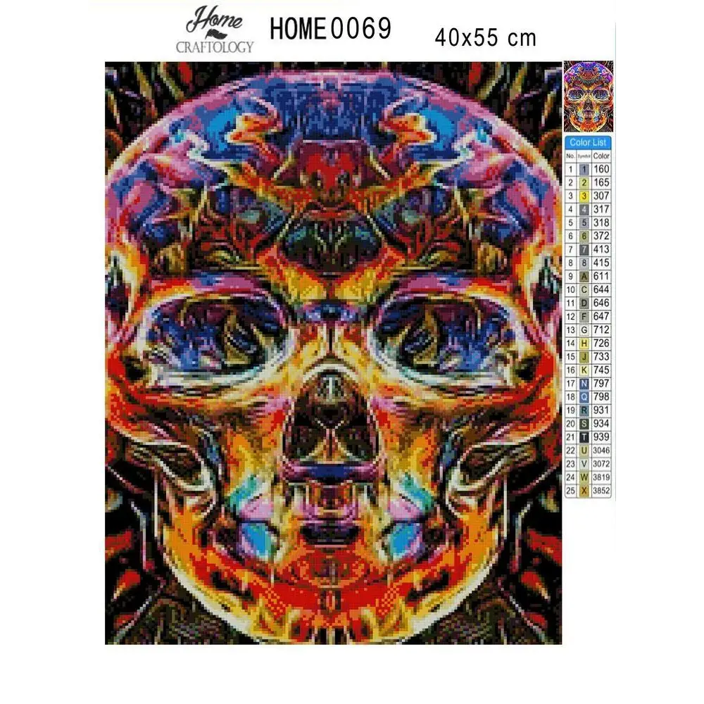 Colorful Skull - Premium Diamond Painting Kit - Diamond Painting Kit