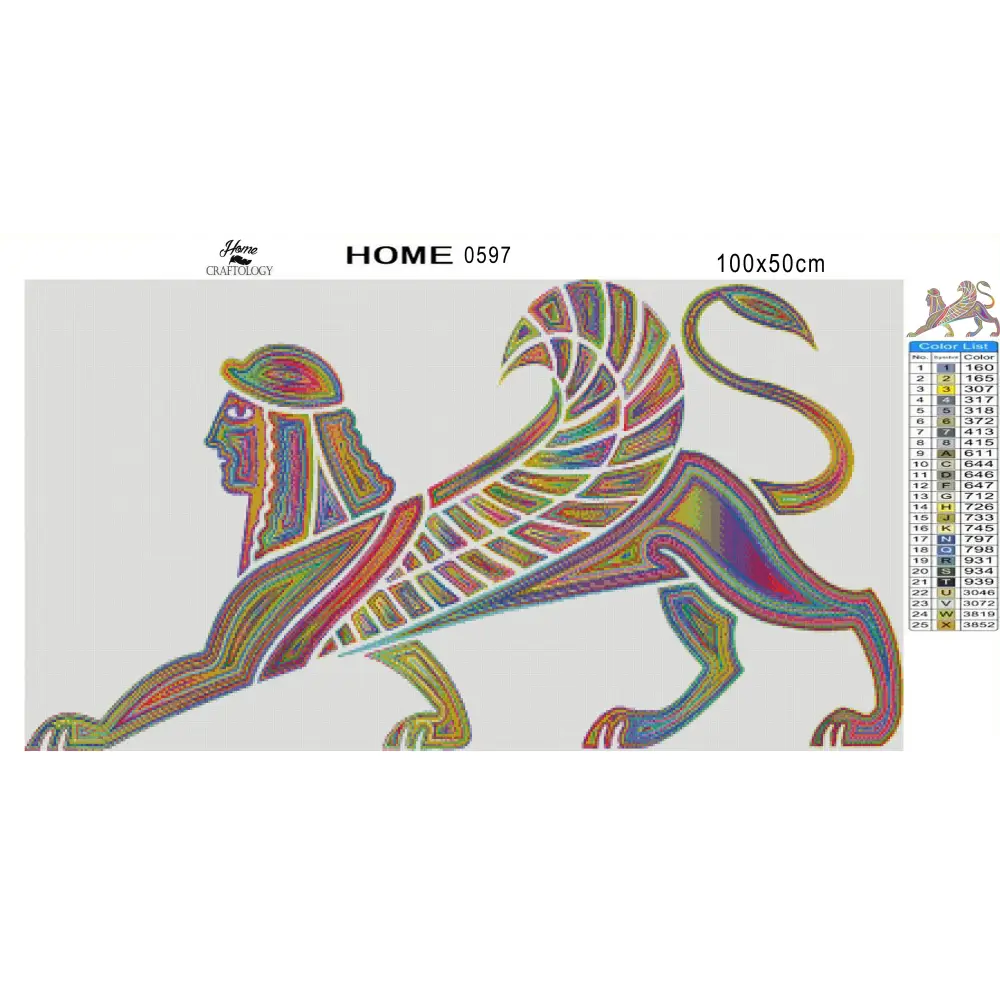 Colorful Sphinx - Premium Diamond Painting Kit - Diamond Painting Kit