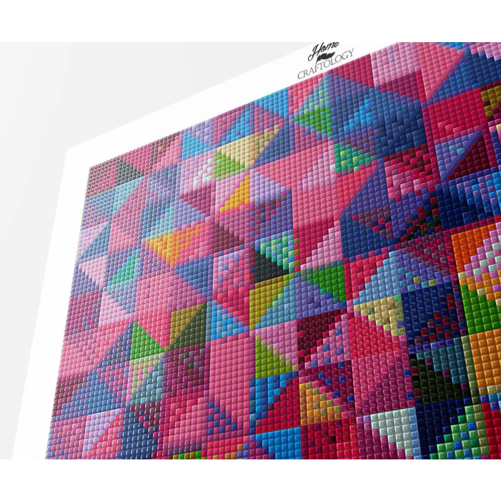 Colorful Triangles - Premium Diamond Painting Kit - Diamond Painting Kit