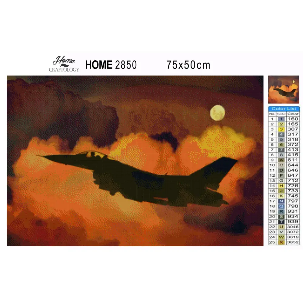 Combat Aircraft - Premium Diamond Painting Kit - Diamond Painting Kit