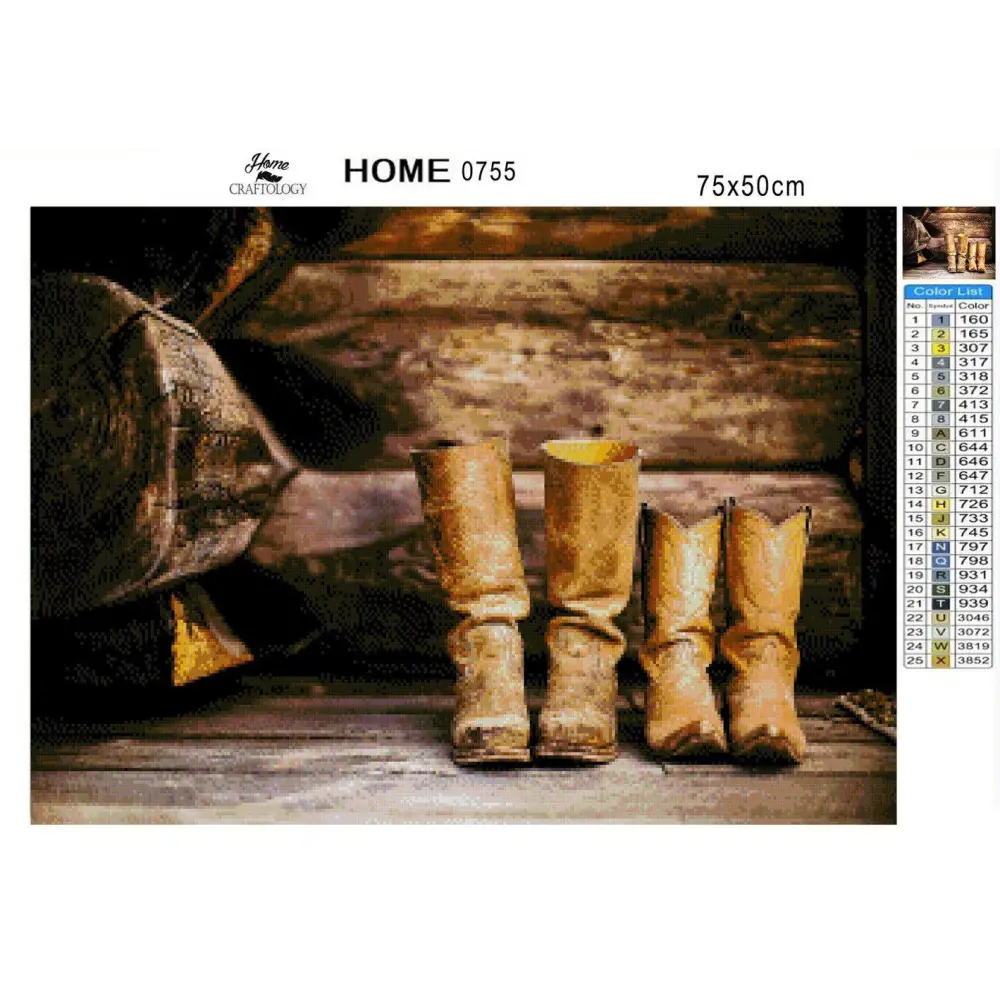 Cowboy Boots - Diamond Painting Kit - Home Craftology