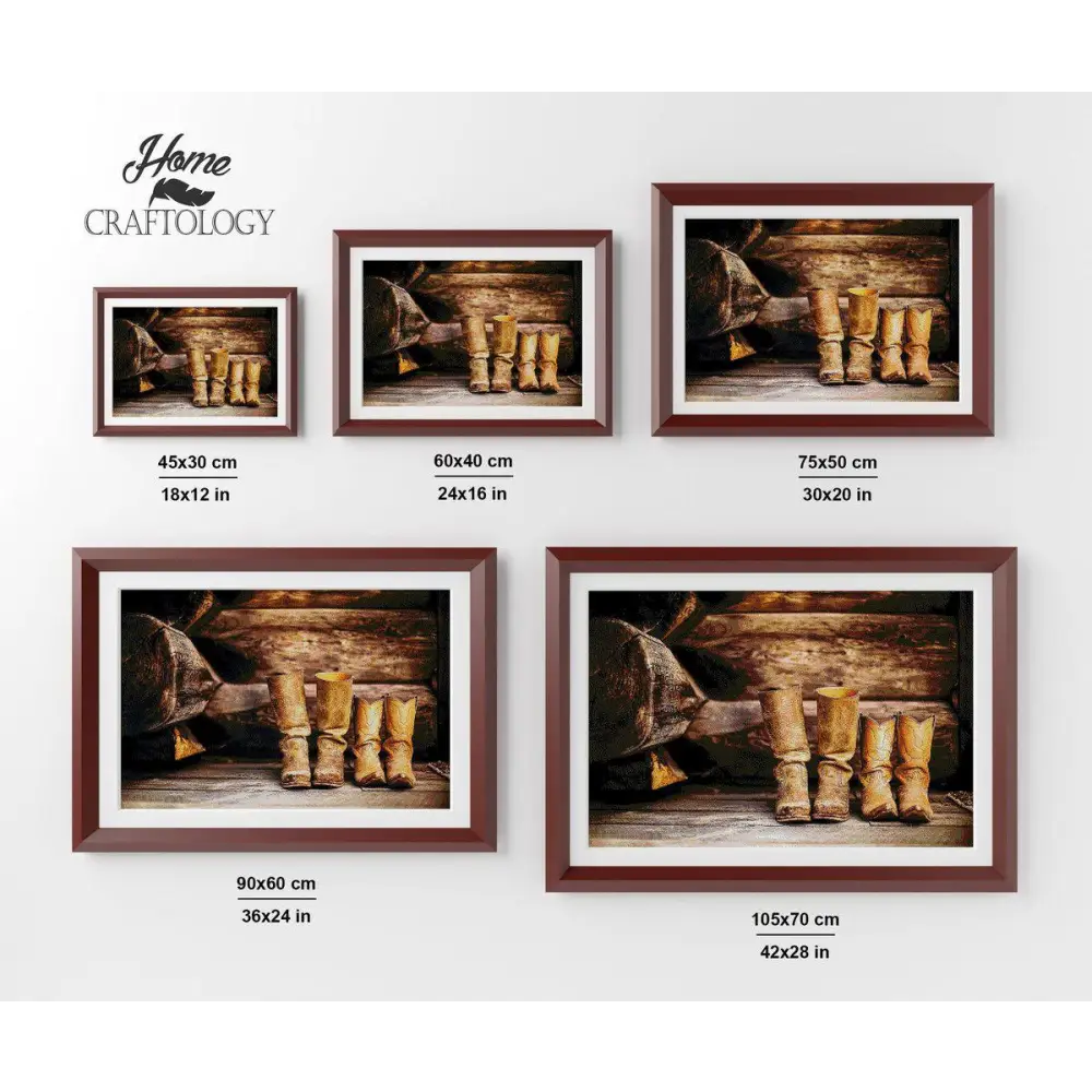 Cowboy Boots - Premium Diamond Painting Kit - Diamond Painting Kit