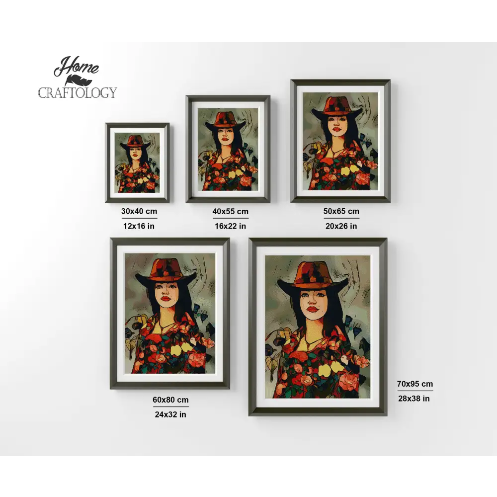Cowgirl Portrait - Premium Diamond Painting Kit - Diamond Painting Kit