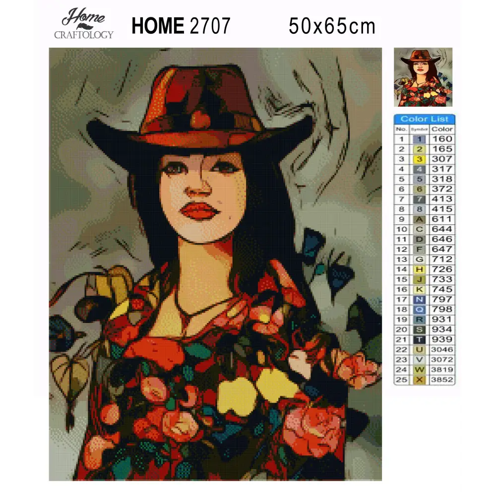 Cowgirl Portrait - Premium Diamond Painting Kit - Diamond Painting Kit
